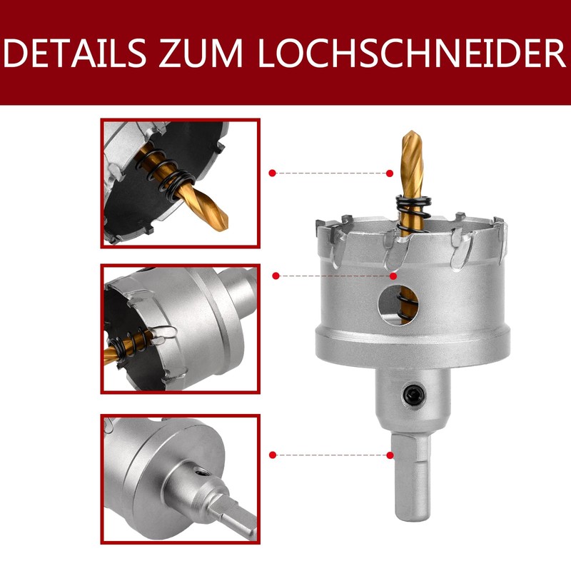 80 mm Hole Saw Carbide Drill, TCT Metal Hole Saw