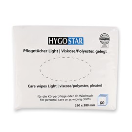 FRANZ MENSCH Hygostar Care Wipes Light | Viscose/Polyester Laid, White, Length: 29 cm, W: 38 cm, Care Wipes, Cleaning Cloths, Skin Care Wipes, Disposable Wipes, Skin Cleansing Wipes, Pack of 600