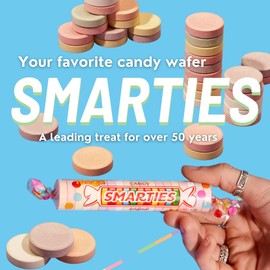 Smarties Candy Rolls Gluten Free & Tropical Flavor Treats | Peanut Free Plant Derived Ingredients Allergen Free & Delicious Snacking Candy Wafers - 2 Pound Bag