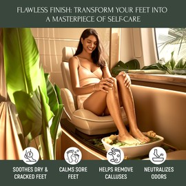 Vis Plantis Foot Soak Salt with Mint & Menthol - Refreshing Foot Spa Soak for Sore, Tired & Swollen Legs - Exfoliating Foot Soak for Hard Skin - Foot Bath Moisturiser & Deodorizer Feet Soak - 560 gr