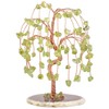 mookaitedecor Peridot Crystal Tree Tumbled Stones, Geode Agate Slices Base