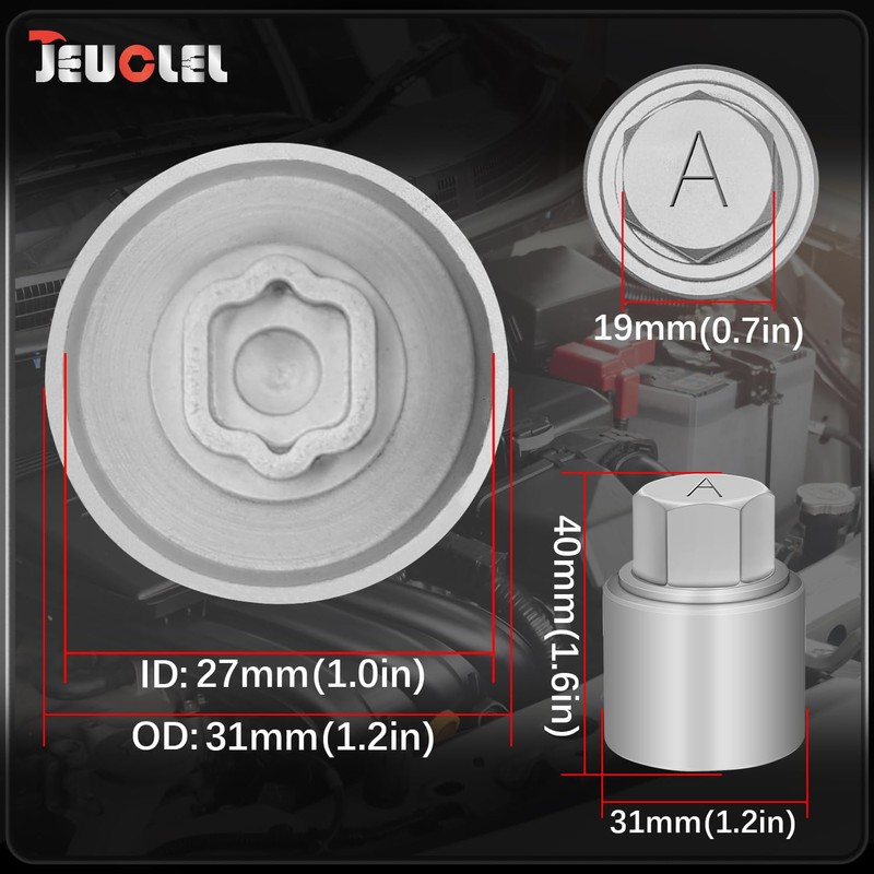 JEUCLEL Type A Wheel Locking Nut Key Compatible with Land