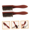 SAFIGLE 2pcs Wooden Beard Grooming Brush Set Soft Bristle Detangling
