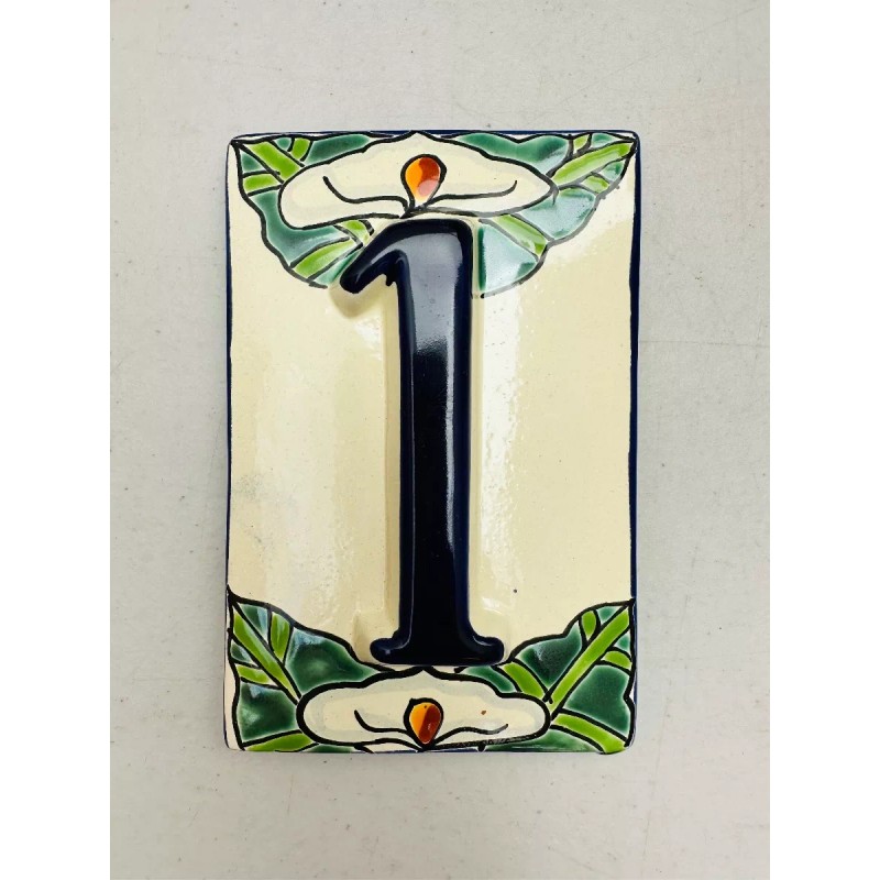 Escanver Numero Residencial Ceramica Talavera Casa Hogar 1 Digito Num