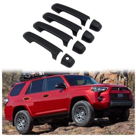 ITrims Door Handle Cover Trim for Toyota 4Runner 4WD N280 Prado J150 2010-2024 2018 2019 2020 Car Styling Accessories Exterior Door Handles 8PCS ABS (No Smart Key Holes Matte Black)