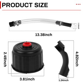 Racing Fuel Jug Hose & Cap 5.5 Gallon Gas Can Nozzle for VP Fuel Jugs, Scribner Fuel Jugs Racing Fuels 3042 Jug Cap Easy Pour, Leak-Proof, Universal Fit
