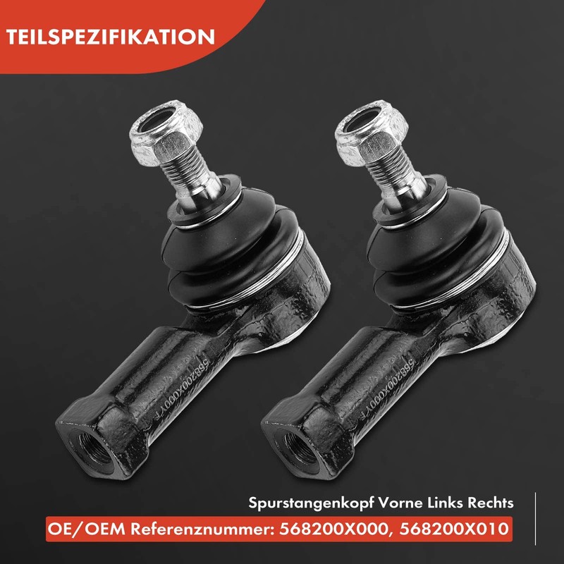 Frankberg 2 x Tie Rod End Front Axle Compatible with