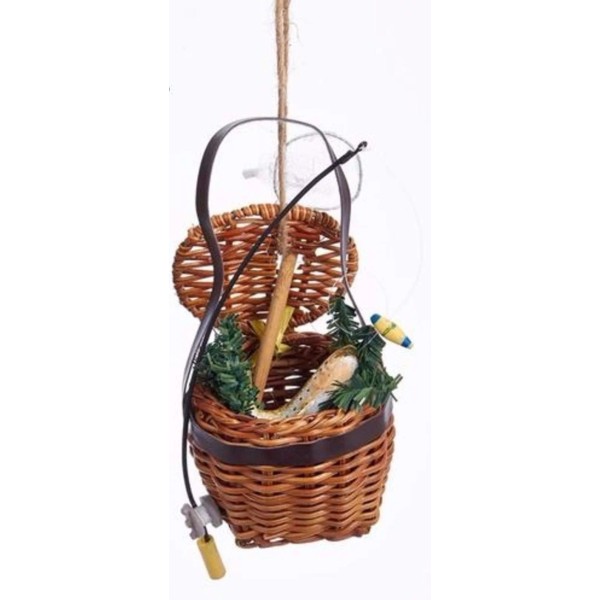 KURT S. ADLER 5.5" RESIN FISH IN BASKET CHRISTMAS TREE