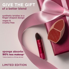 Real Techniques Makeupsaver Duo 2 Piece Gift Set, Limited Edition Brush & Makeup Sponge Kit for Foundation, Stocking Stuffer, Vegan & Cruelty-Free Makeup Tools