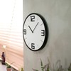 Stephanie Imports Modern Minimalist Classic Black on White Wall Clock