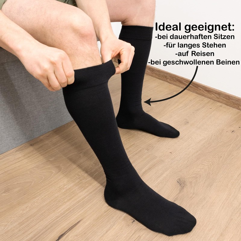 RS. Harmony Support Knee Socks with Compression - Travel Stockings,