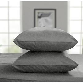 Threadmill Pillow Cases Standard Size Set of 2 |Certified 100% Egyptian Cotton Jacquard Sateen Weave| Soft, Breathable & Cooling Pillow Covers |Hotel Quality Pillow Protectors | Dark Grey Pillow Cases