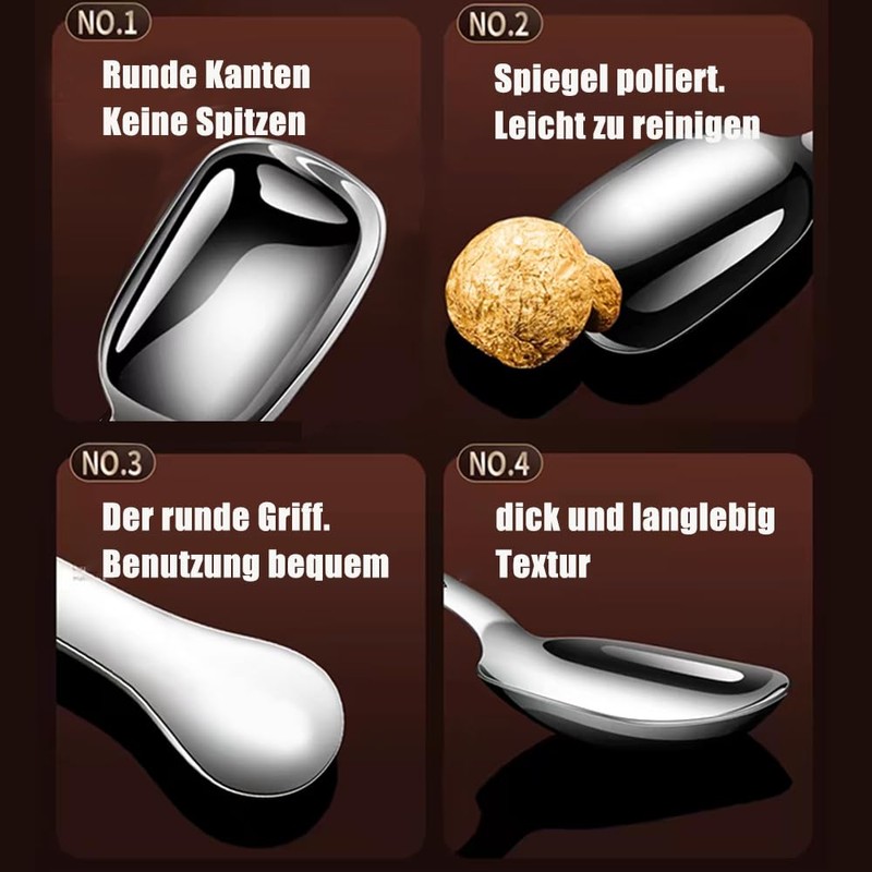 MIUPOO Coffee Dosing Spoon, Coffee Spoon Set, Stainless Steel Coffee