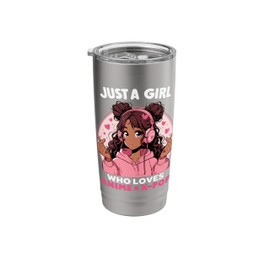 Black African Anime And K-Pop African American Afro Stainless Steel Insulated Tumbler