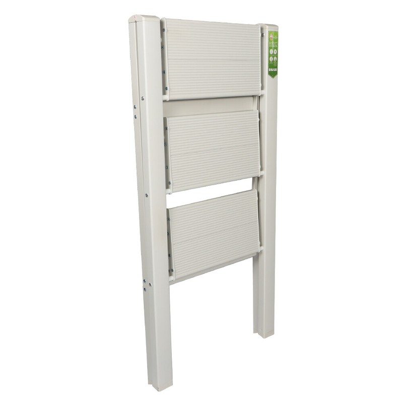 gardenice 3-Step Aluminum Step Stool with Wide Anti-Slip Pedal Portable