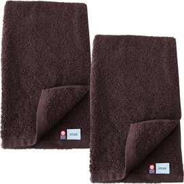 imaa Imabari Towel, Certified Slim Bath Towel, Set of 3, Fluffy, Thin, Absorbent and Quick Drying, Made in Japan, 100% Cotton, Sauna Activity, 2 Brown Sheets