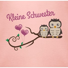 Shirtracer - Baby Bodysuit Boy Girl - Siblings Brother and - Little Sister Cute Owls, 1 baby pink