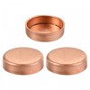 sourcing map Pack of 3 Copper End Cap Plug Connector