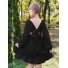 Batermoon Girls Long Sleeve Tie Back Dress Kids Fall Square