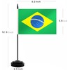 12 Pack Brazil Desk Flags Set Brazilian Small Mini Table