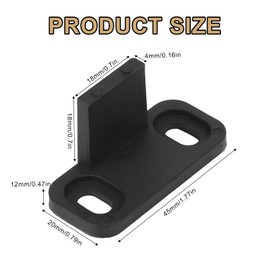 4 Set Barn Door Floor Guide Kit, Plastic Barn Door Hardware Sliding Closet Door Bottom Floor Mount Guide Sliding Door Track Pocket Door Guide Bypass Door Guide (Black)