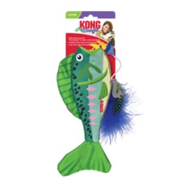 KONG Wrangler Angler Fish Feathery Lure Catnip Crinkle Toy (Assorted Colors)