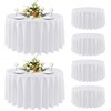sancua 6 Pack Round Tablecloth 90 Inch White, Stain and
