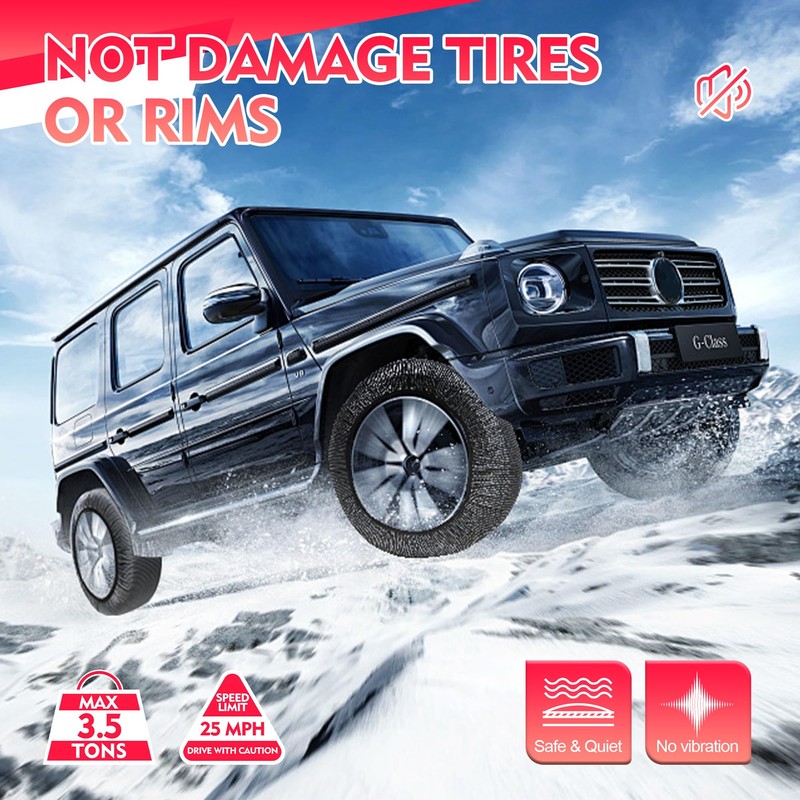 K-Musculo Snow Socks for Tires, Snow Socks Snow Chain for