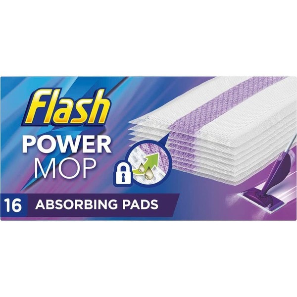 Shabba Dabba Doo Flash Power Mop Refills with 16 Pads