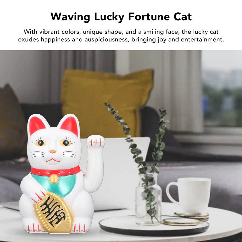 10inch Waving Fortune Lucky Cat Cute Fortune Cat Statue Decoration