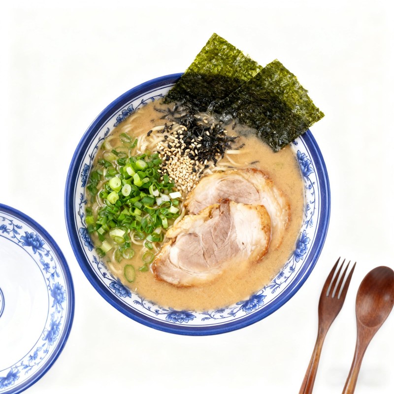 Gallipower 8" Faux Ceramic Ramen Bowl Set,2 Sets Asian Pho