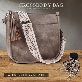 4053 Women's Elegant Crossbody Bag For Women Leather Hobo Handbag Wallet Set With 2count Adjustable Guitar Leopard Strap hkclufbag crossbody purses 2025:_mushroom0