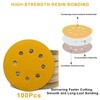 100 Pcs 125mm Sanding Discs Pads, Premium 8 Hole 80