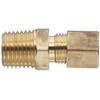 Anderson Metals 50068-0408 Brass Tube Fitting, Connector, 1/4" Compression x
