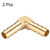 sourcing map 10mm Barb Brass Hose Fitting 90 Degree Elbow