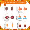 Sasylvia 36 Pairs Thanksgiving Earrings for Women Holiday Earrings Variety