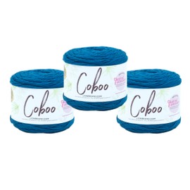(3 Pack) Lion Brand Yarn Coboo Bamboo Yarn, Steel Blue