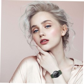 Levemolo 1pc Elastic Braided Watch Strap One Nylon Replacement Band for Smartwatch Green Breathable Comfortable Wrist Watch Band for Daily Wear