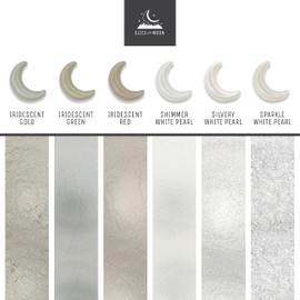 Slice of the Moon | Iridescent Green Natural Mineral Mica Powder, 0.42oz (12g) | for Personal or Professional Use - Cosmetics, Epoxy Resin Projects, Nail Polish, Soaps, Bath Bombs, and Art Projects