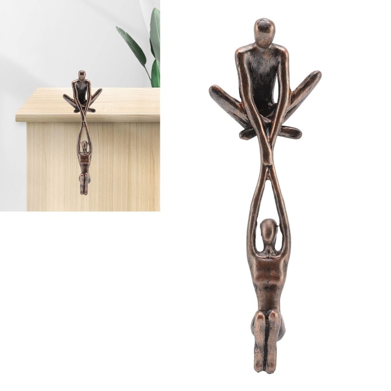 Lover Sculpture Ornament Man Lifting Woman Figurine Abstract Art Statue