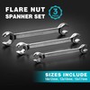 DURATECH Flare Nut Spanner Set, Double End Open Ring Spanner