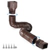 plusgutter Brown 1-Pack Rain Gutter Downspout Extensions Flexible, Drain Downspout