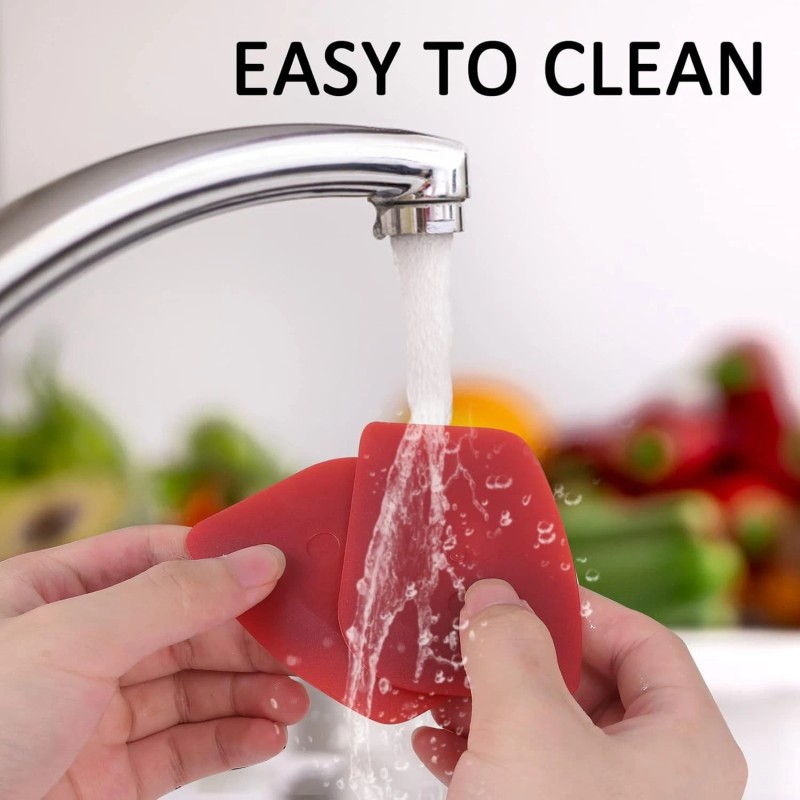 Azureblue 3PCS Plastic Pan Scraper Dish Food Scraper Kitchen Tool