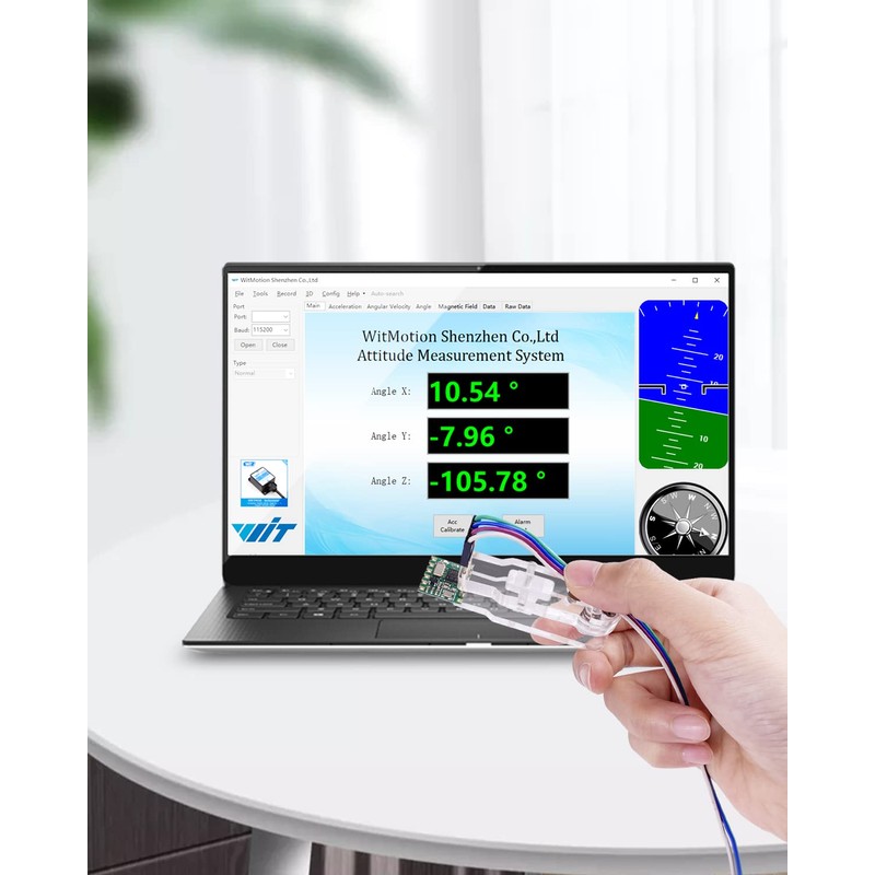 【HWT101 Military-Grade Crystal Inclinometer】MEMS Tilt Angle Sensor Module, Built-in Highly-Integrated