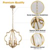 ACANER 4-Light Brushed Gold Chandeliers for Dining Room, 15.6" Farmhouse
