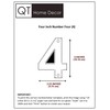 QT Modern House Number - SMALL 4 Inch BLACK -