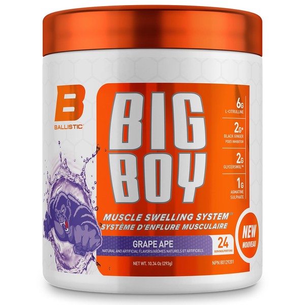 Big Boy Ballistic Supps Muscle Building Pre-Workout Powder, Stim-Free, L-Citrulline