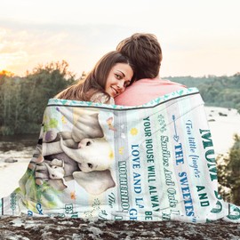 Scovotec New Mom Gifts for Christmas, Mommy to be Gift, First Time Mommy Gifts, Best New Mom Gifts After Birth, for New Moms, New Pregnancy Gifts for Expecting Mom Throw Blanket 80"x60"