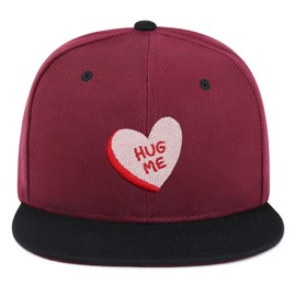Hug Me Heart Hip-Hop Snapback Hat Embroidered Baseball Cap Heartbeat