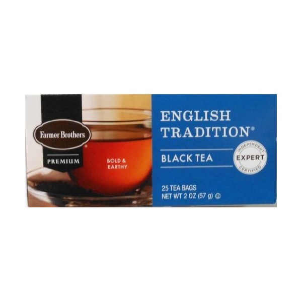 Farmer Brothers English Tradition Black Tea, 25 Bags